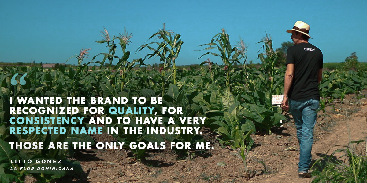 Litto Gomez in the LFD Tobacco Field