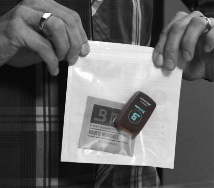 The Boveda Butler in a calibration kit.