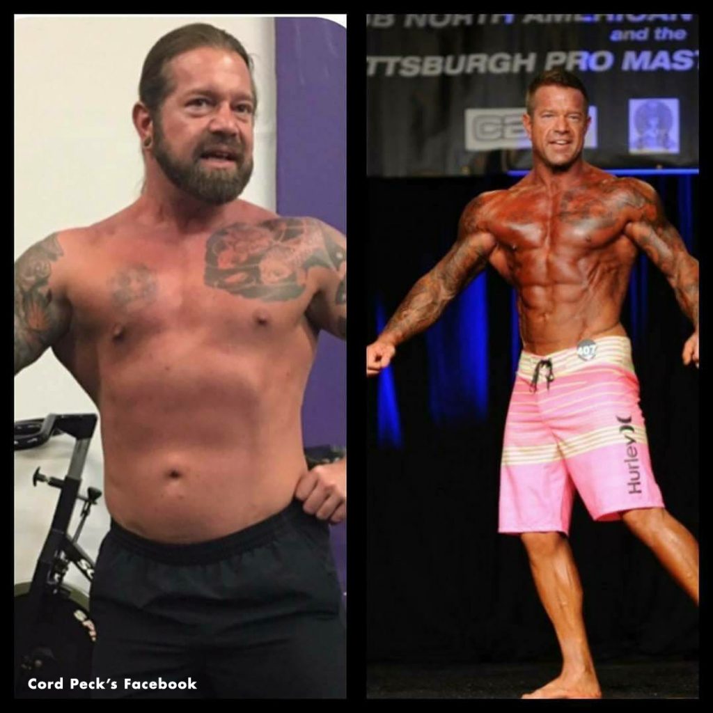 Cord Peck before and after. As an award-winning bodybuilder, Cord ranked fourth in the nation in men’s physique division. He is a Boveda-sponsored athlete who uses the 2-way humidity control to preserve the potency of his medicinal cannabis.